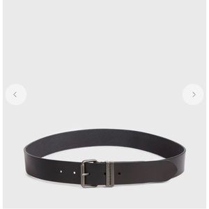 ALL SAINTS Men’s Black Justin Leather Belt Size 38. NWT